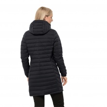 Jack Wolfskin Winter-Daunenmantel Glowing Mountain Coat (winddicht, warm, PFC-frei) schwarz Damen